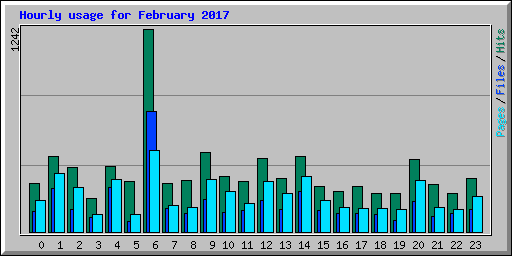 Hourly usage for February 2017