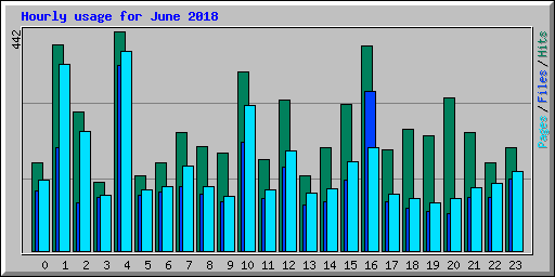 Hourly usage for June 2018