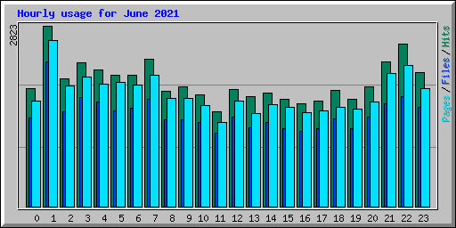 Hourly usage for June 2021