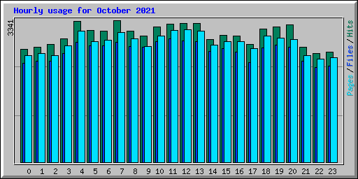 Hourly usage for October 2021