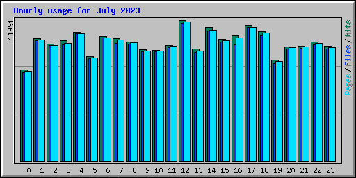 Hourly usage for July 2023
