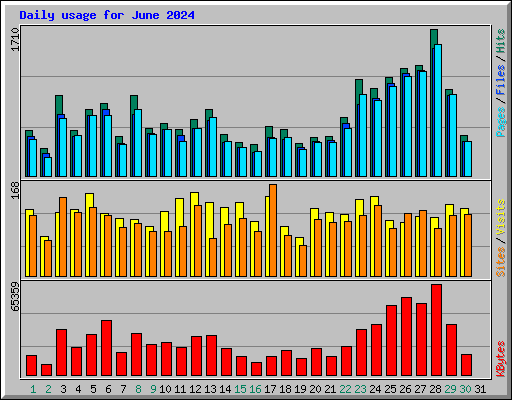 Daily usage for June 2024