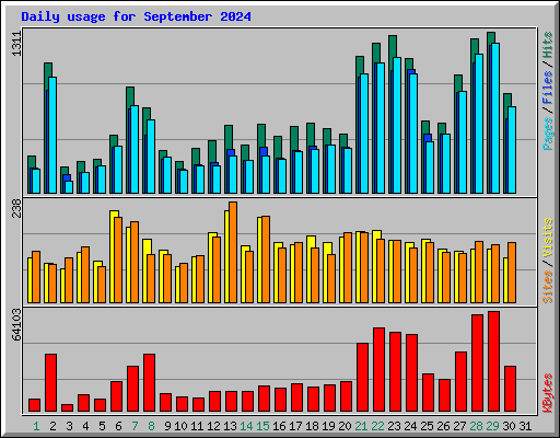 Daily usage for September 2024