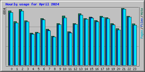 Hourly usage for April 2024