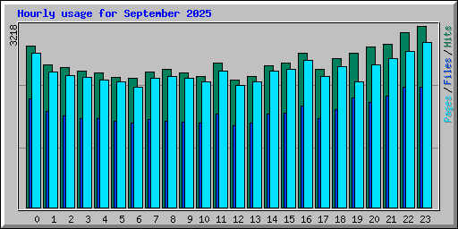 Hourly usage for September 2025