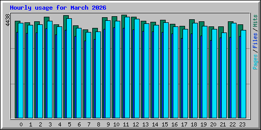 Hourly usage for March 2026