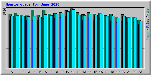 Hourly usage for June 2026